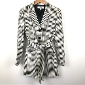 Le Suit Circle Pattern Belted Coat 6P